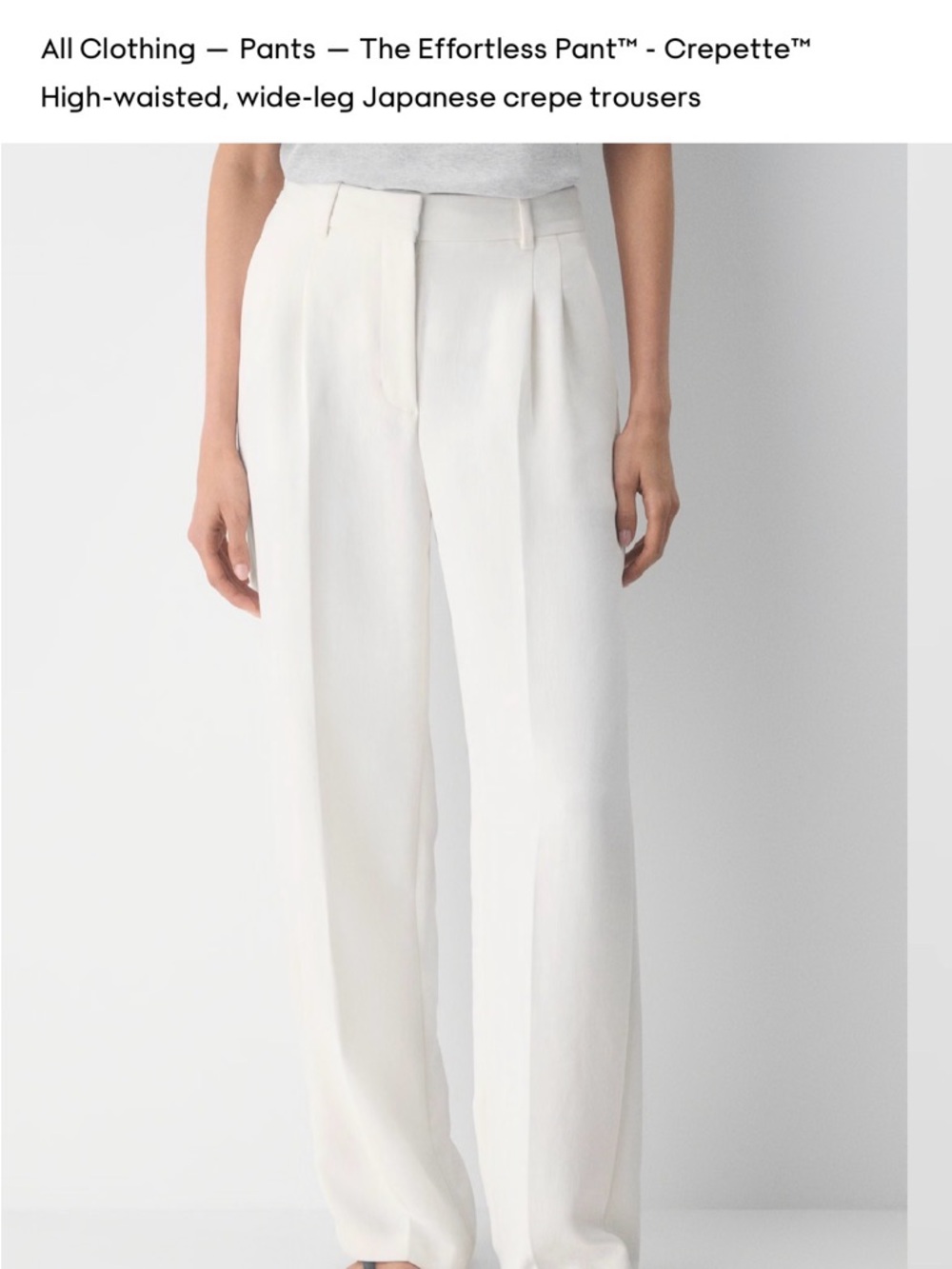 Aritzia The Effortless Pant™ - Crepette™ - Cream